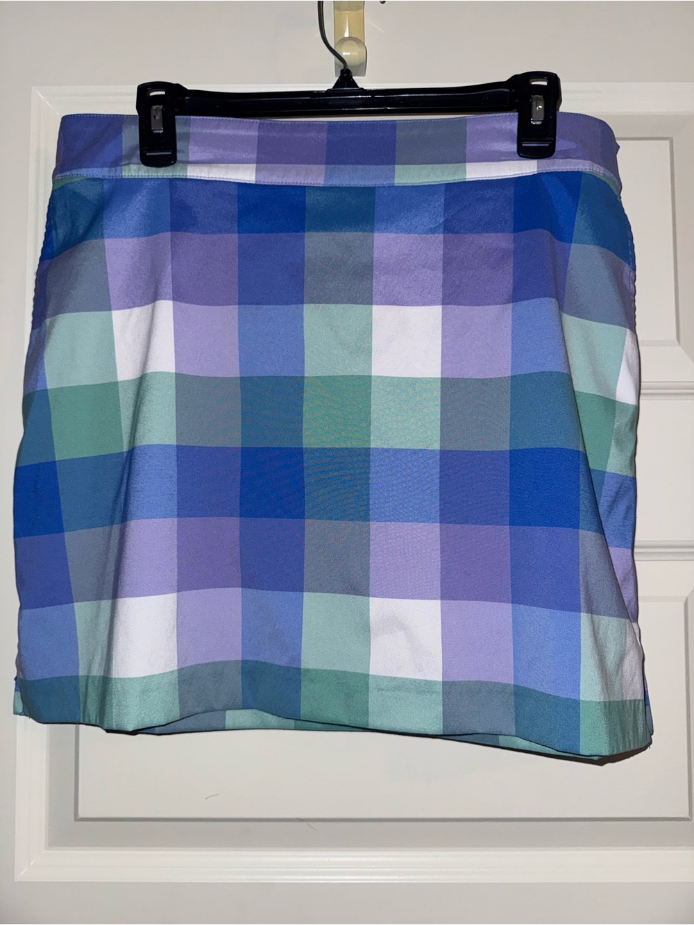 IZOD Golf Plaid Skort Size 8 Blue Lavender Green